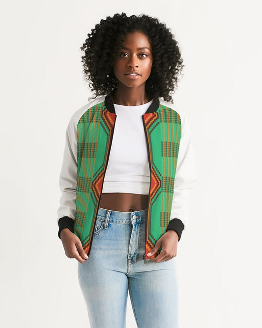 Kente variant 1 Women's Bomber Jacket