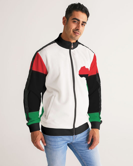 Pan African continental symbol Men's Stripe-Sleeve Track Jacket