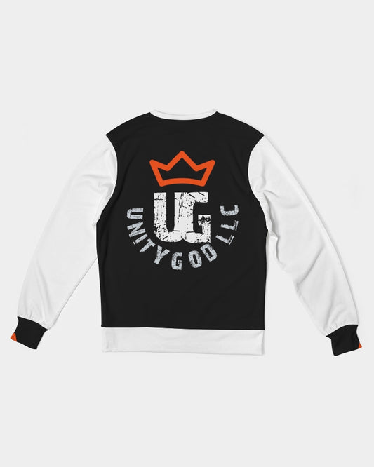 red UNITYGOD Logo Men's Classic French Terry Crewneck Pullover