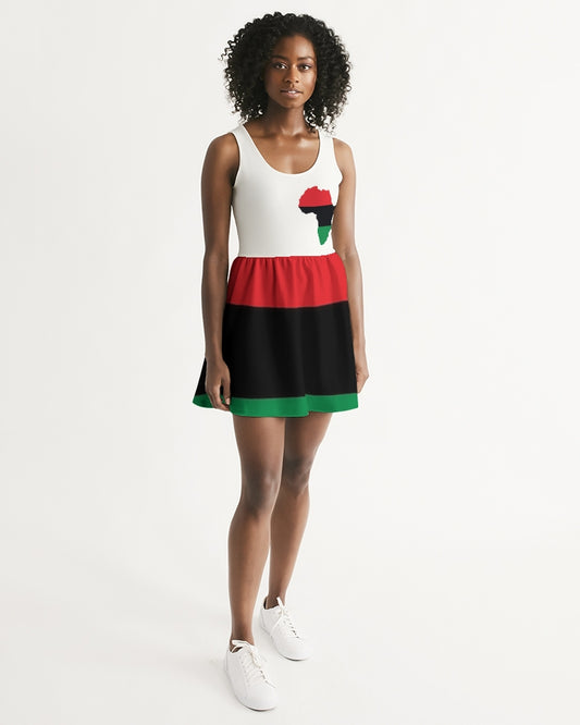Pan African continental symbol Women's Scoop Neck Skater Dress