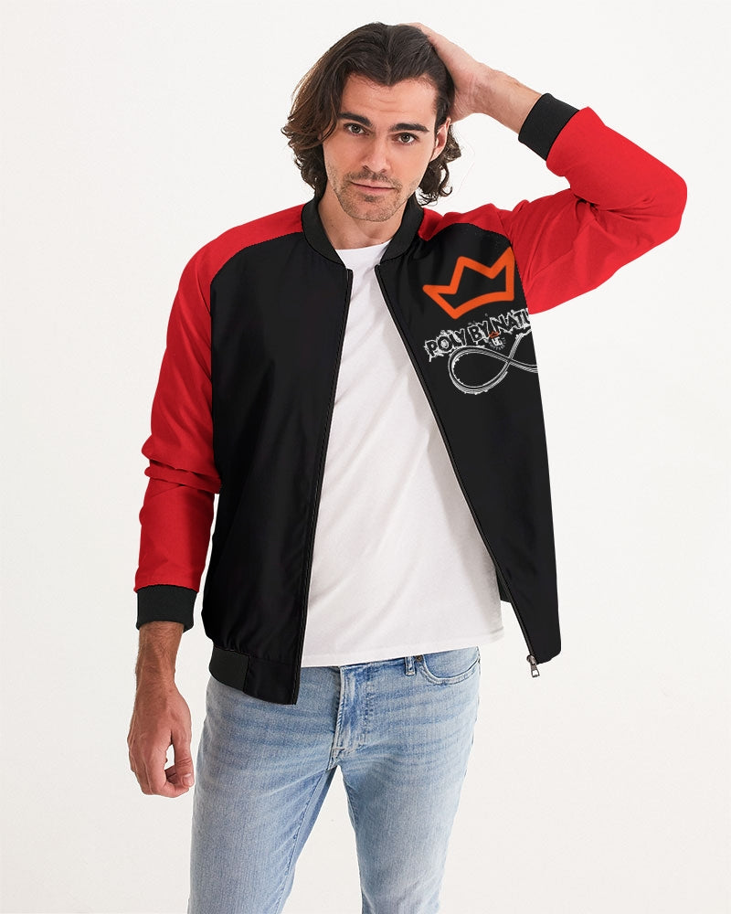 Poly By Nature Men's All-Over Print Bomber Jacket