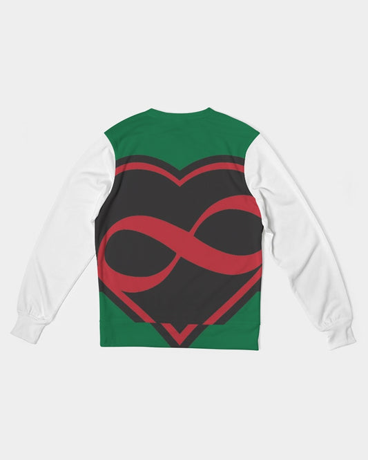 Black polyamorous flag Men's Classic French Terry Crewneck Pullover
