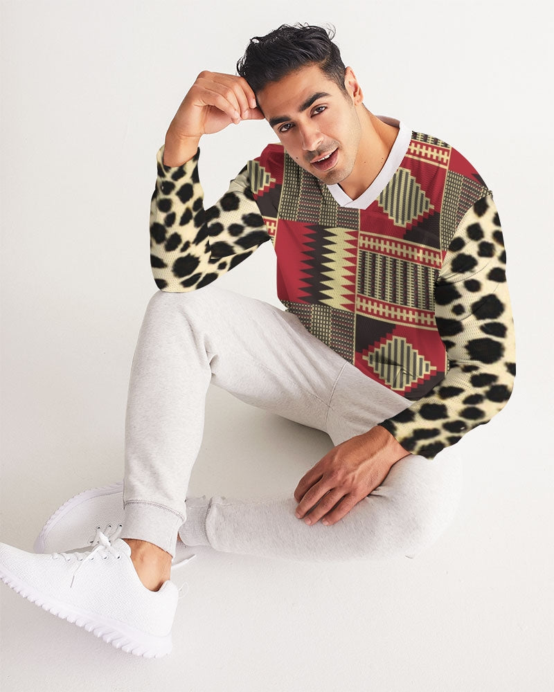 BRW Kente Men's Long Sleeve Sports Jersey