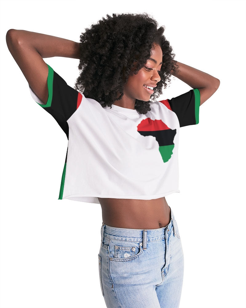 Pan African continental symbol Women's Lounge Cropped Tee