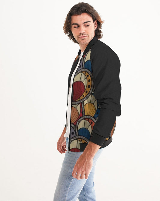 Black classic Kente Men's Bomber Jacket