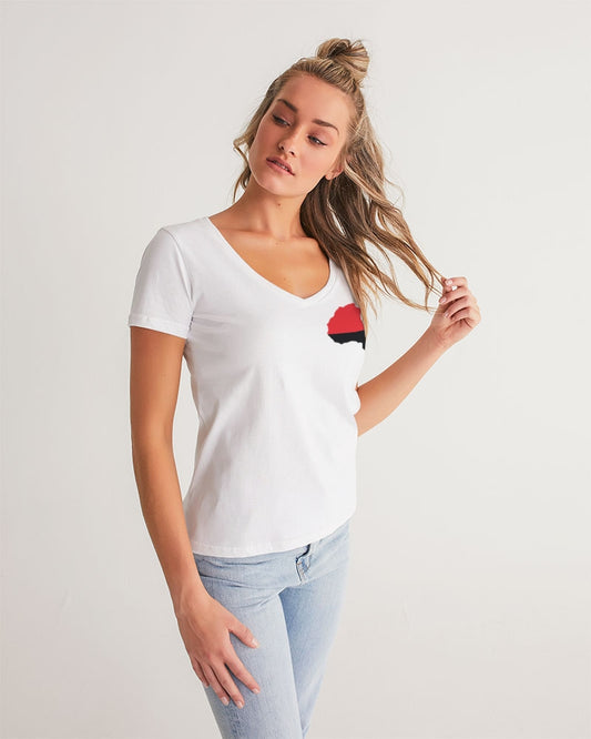 Pan African continental symbol Women's V-Neck Tee