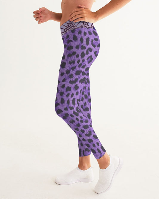 Purple Leopard Women's Yoga Pants