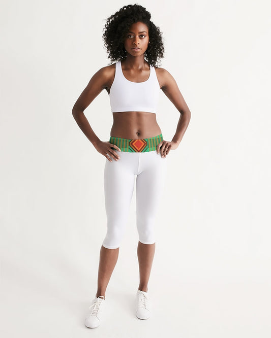 Kente variant 1 Women's Mid-Rise Capri