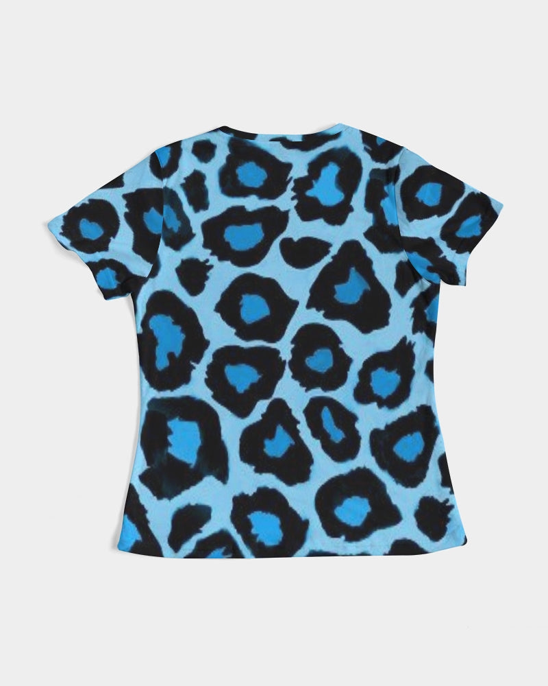 Blue leopard kente Women's Tee