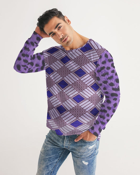 Purple Leopard Men's Long Sleeve Tee