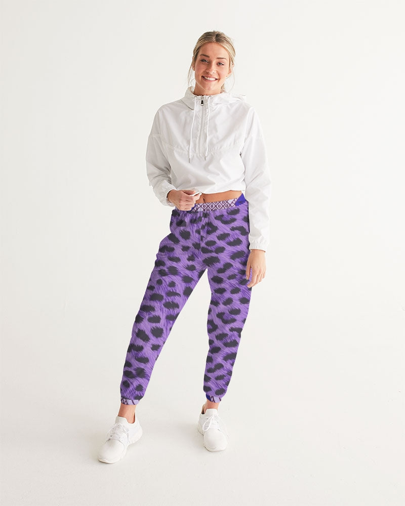 Purple Leopard Women's Track Pants