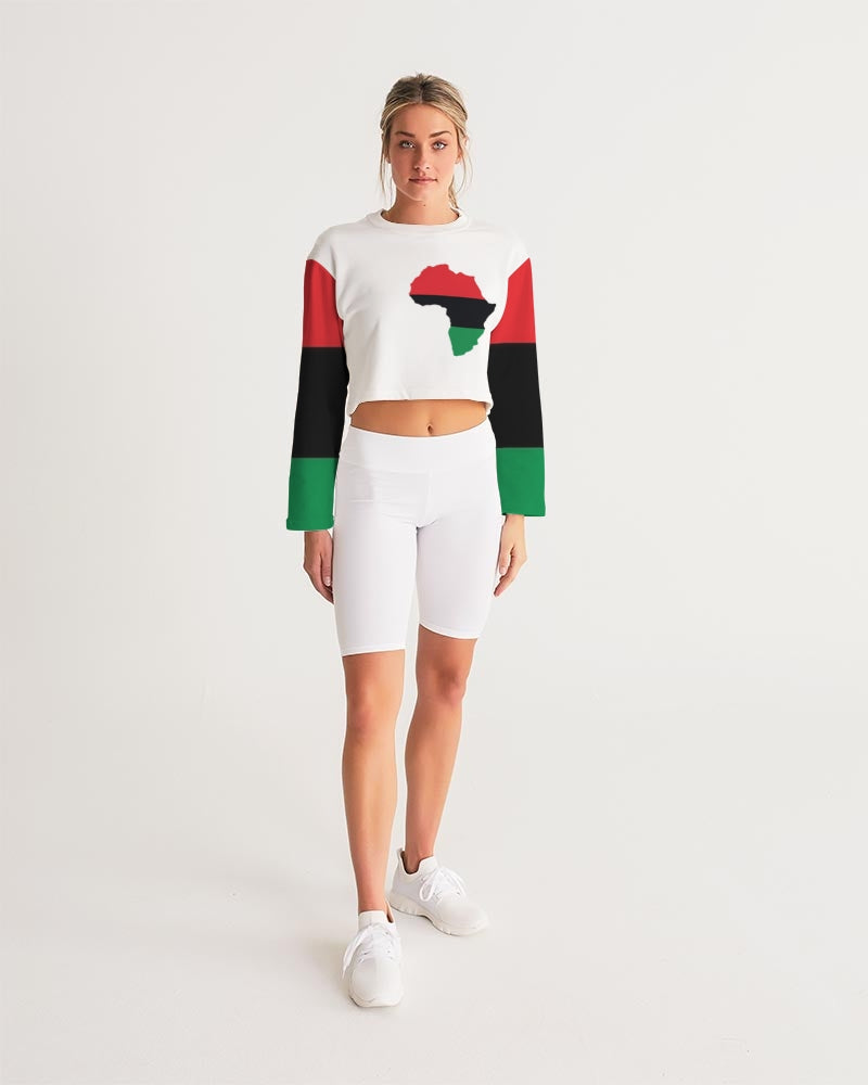 Pan African continental symbol Women's Cropped Sweatshirt