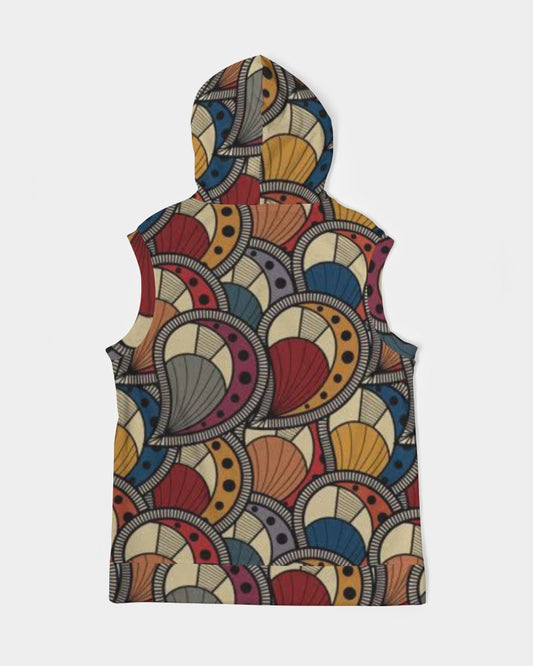 Classic Kente Men's Premium Heavyweight Sleeveless Hoodie