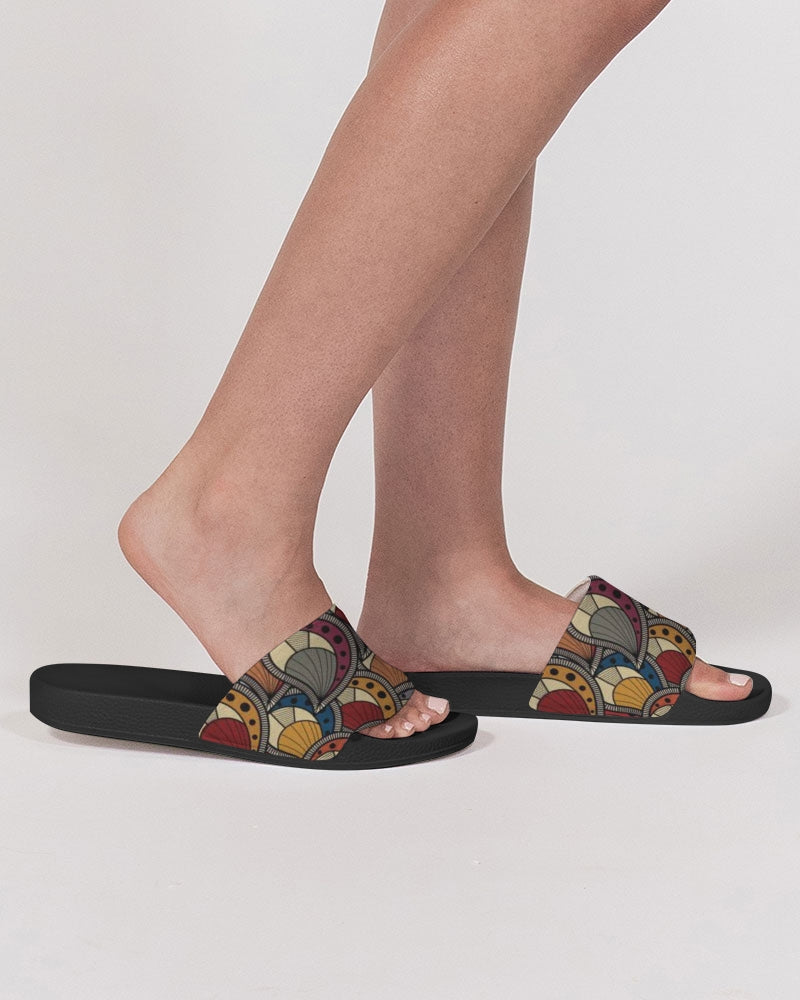 Black classic Kente Women's Slide Sandal