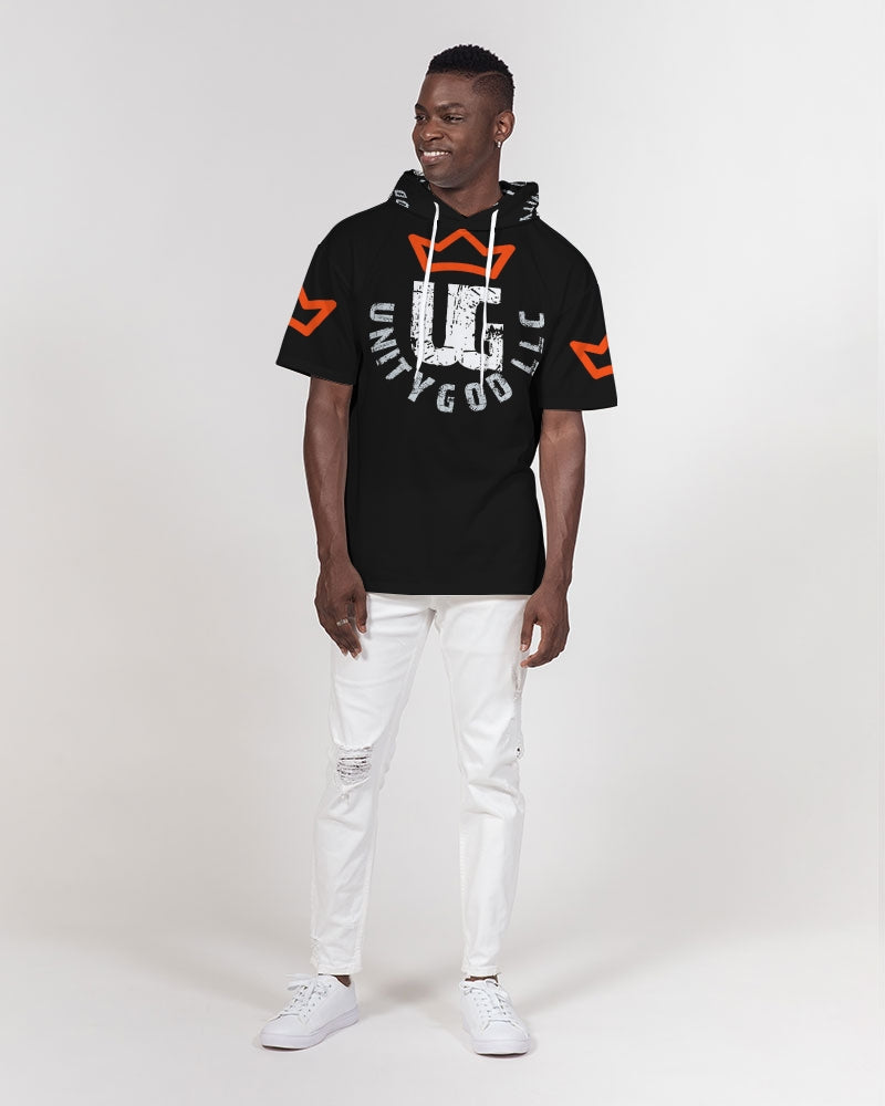 red UNITYGOD Logo Men's Premium Heavyweight Short Sleeve Hoodie