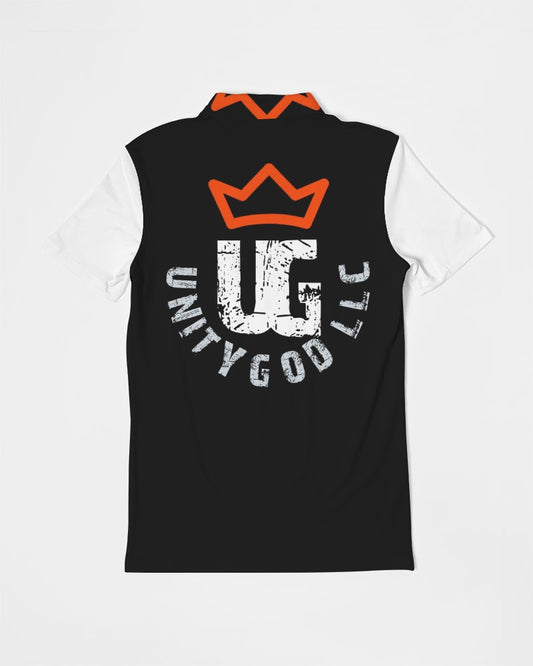 red UNITYGOD Logo Men's Slim Fit Short Sleeve Polo