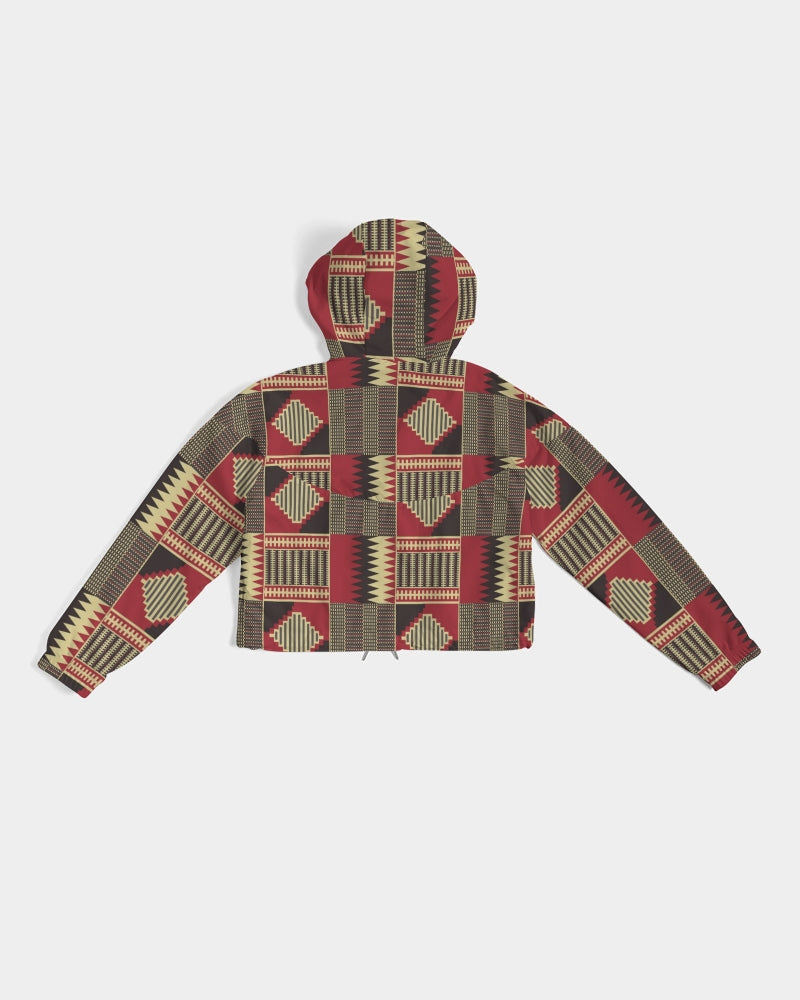 BRW Kente Women's Cropped Windbreaker