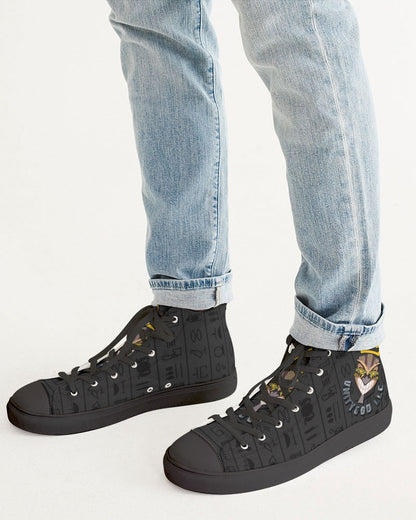 UNITY MASK Men's Hightop Canvas Shoe - Black