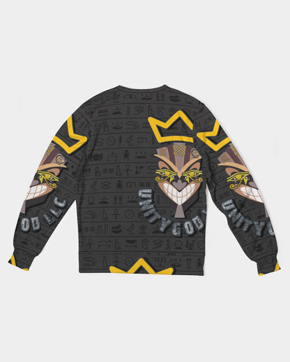 UNITY MASK Men's All-Over Print Classic French Terry Crewneck Pullover