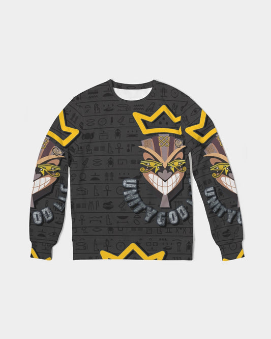 UNITY MASK Men's All-Over Print Classic French Terry Crewneck Pullover