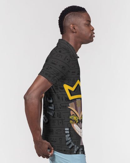 UNITY MASK Men's All-Over Print Slim Fit Short Sleeve Polo