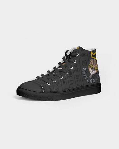 UNITY MASK Men's Hightop Canvas Shoe - Black