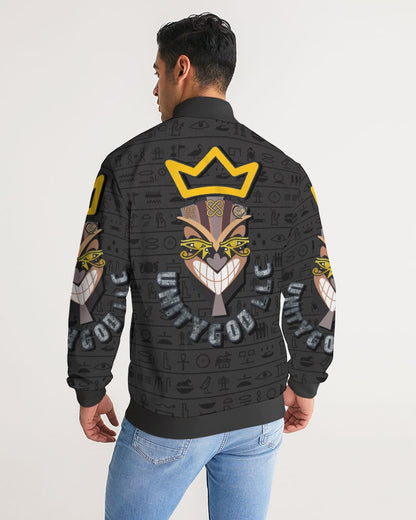 UNITY MASK Men's All-Over Print Stripe Sleeve Track Jacket