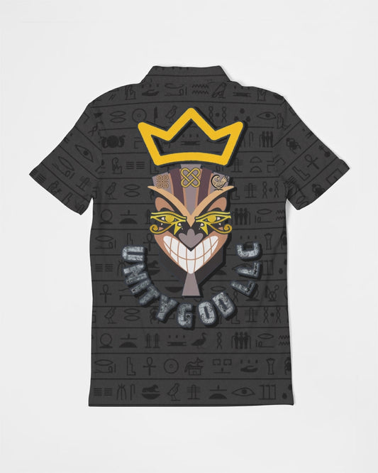 UNITY MASK Men's All-Over Print Slim Fit Short Sleeve Polo