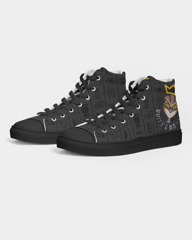 UNITY MASK Women's Hightop Canvas Shoe - Black