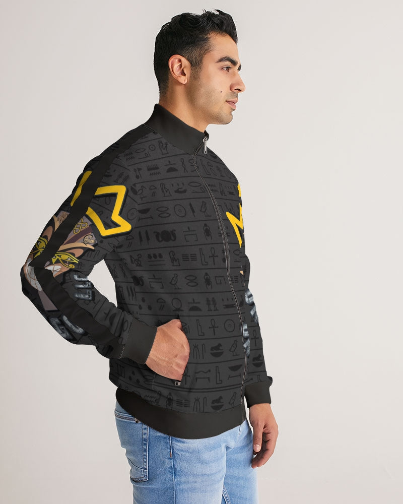 UNITY MASK Men's All-Over Print Stripe Sleeve Track Jacket