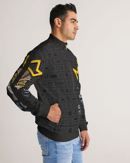 UNITY MASK Men's All-Over Print Stripe Sleeve Track Jacket
