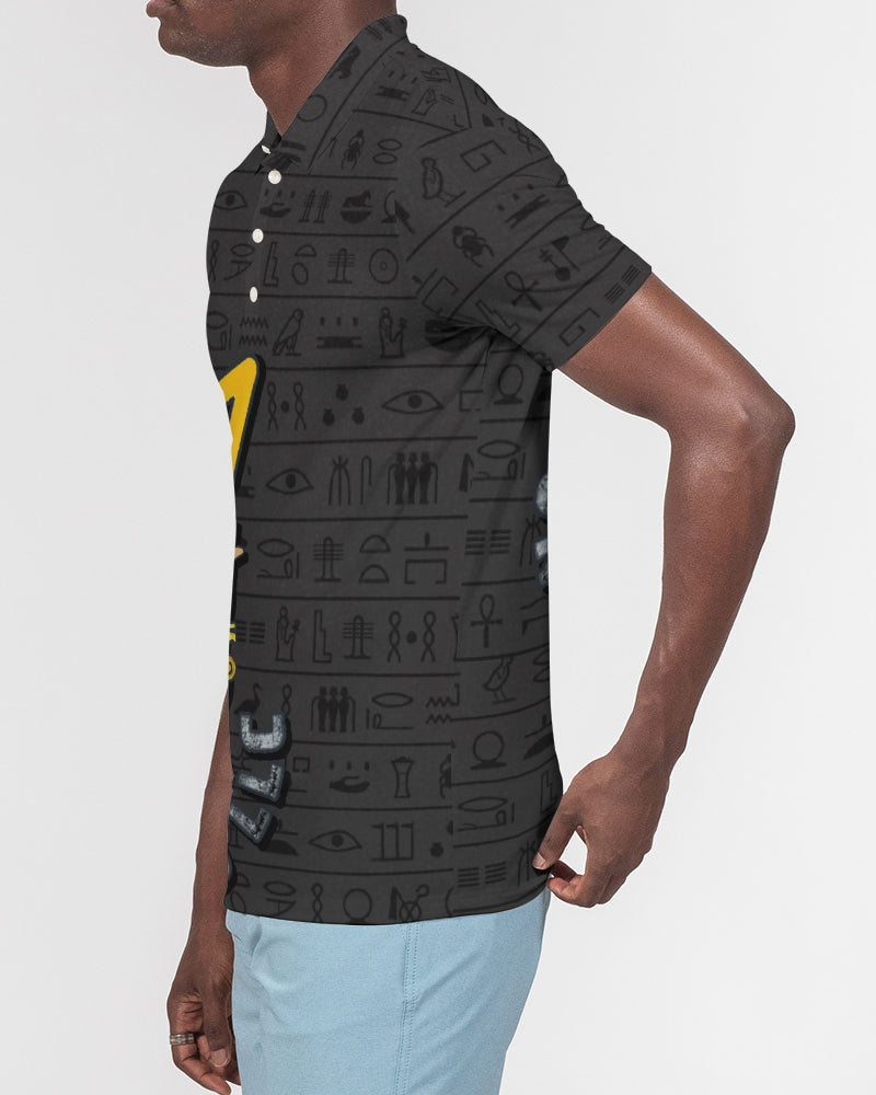 UNITY MASK Men's All-Over Print Slim Fit Short Sleeve Polo