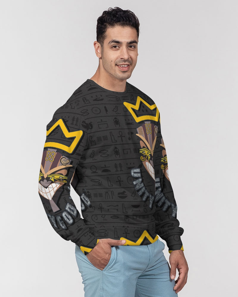 UNITY MASK Men's All-Over Print Classic French Terry Crewneck Pullover