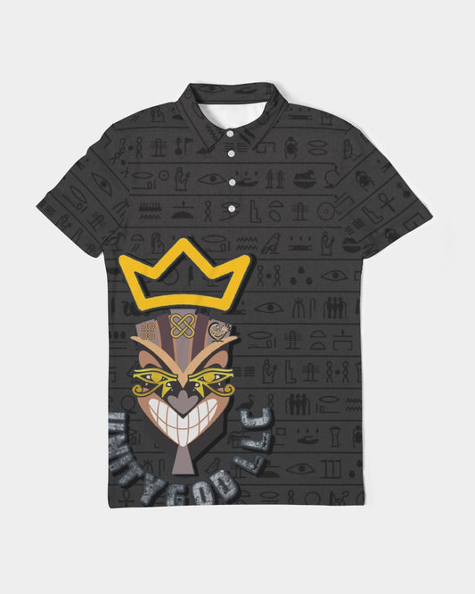 UNITY MASK Men's All-Over Print Slim Fit Short Sleeve Polo