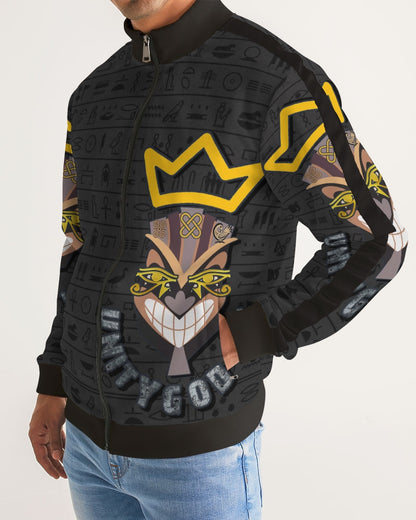 UNITY MASK Men's All-Over Print Stripe Sleeve Track Jacket