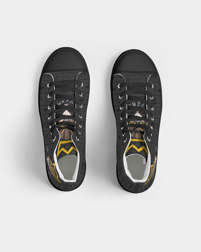 UNITY MASK Men's Hightop Canvas Shoe - Black