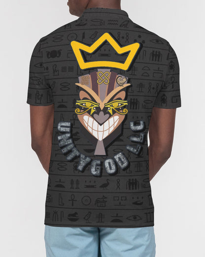UNITY MASK Men's All-Over Print Slim Fit Short Sleeve Polo