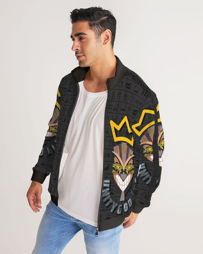 UNITY MASK Men's All-Over Print Stripe Sleeve Track Jacket