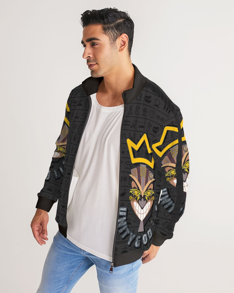 UNITY MASK Men's All-Over Print Stripe Sleeve Track Jacket