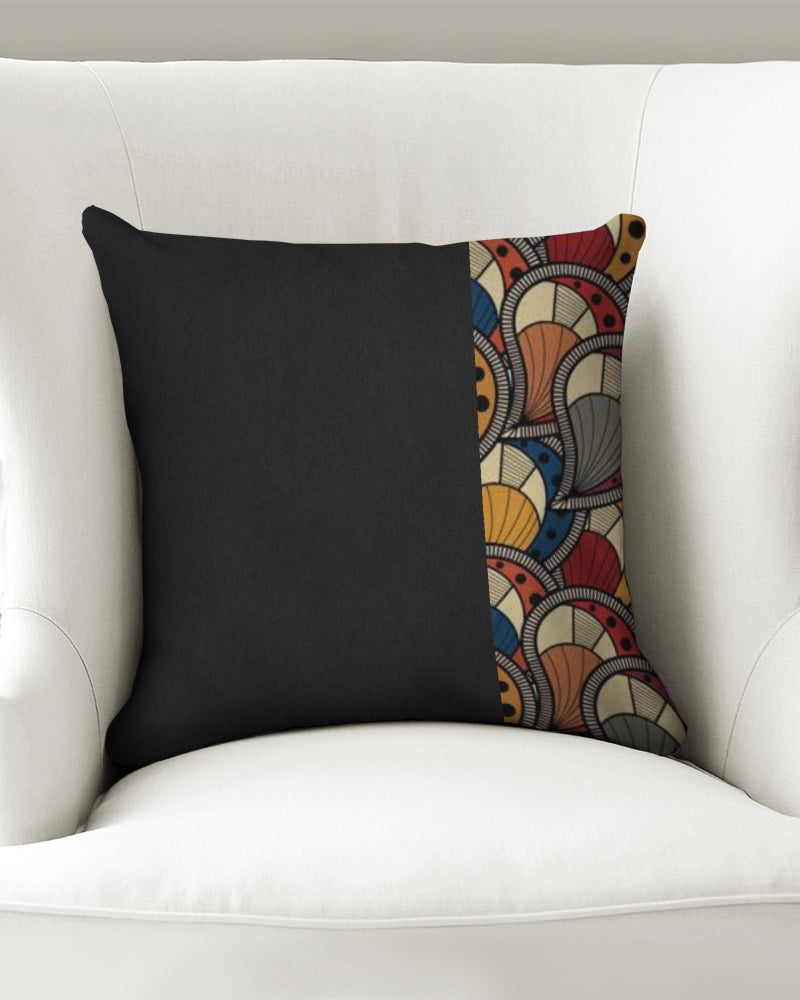 Black classic Kente Throw Pillow Case 16"x16"