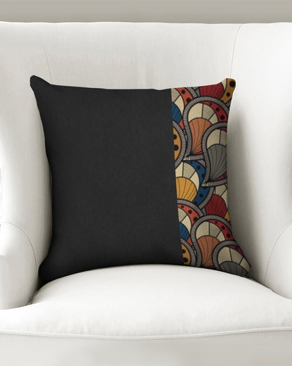 Black classic Kente Throw Pillow Case 16"x16"