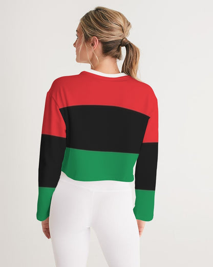 Pan African continental symbol Women's Cropped Sweatshirt
