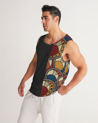 Black classic Kente Men's Sports Tank
