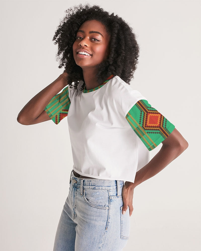 Kente variant 1 Women's Lounge Cropped Tee