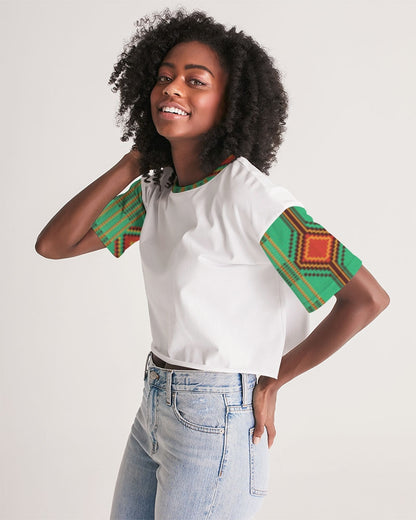 Kente variant 1 Women's Lounge Cropped Tee