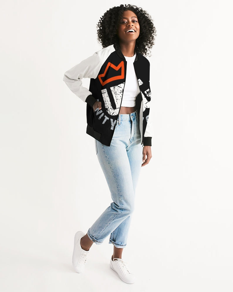 red UNITYGOD Logo Women's Bomber Jacket