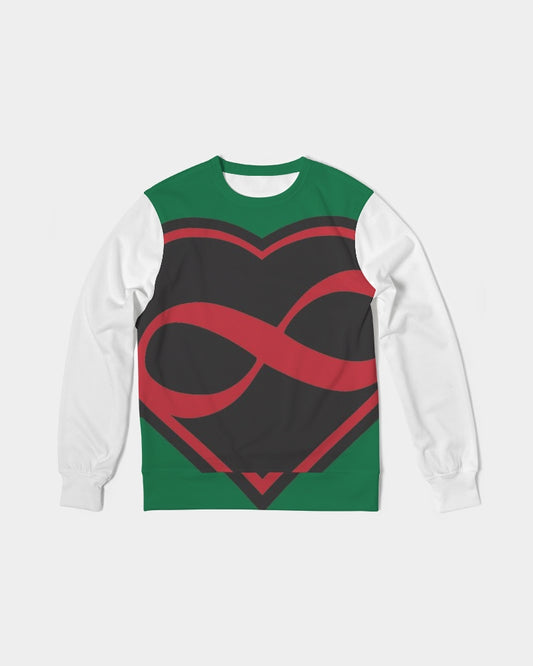 Black polyamorous flag Men's Classic French Terry Crewneck Pullover