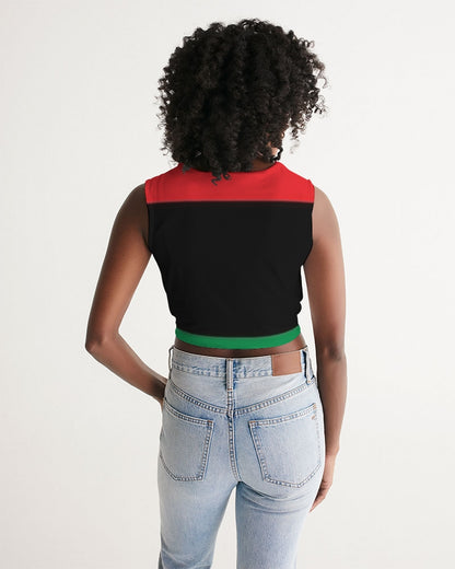 Pan African continental symbol Women's Twist-Front Tank