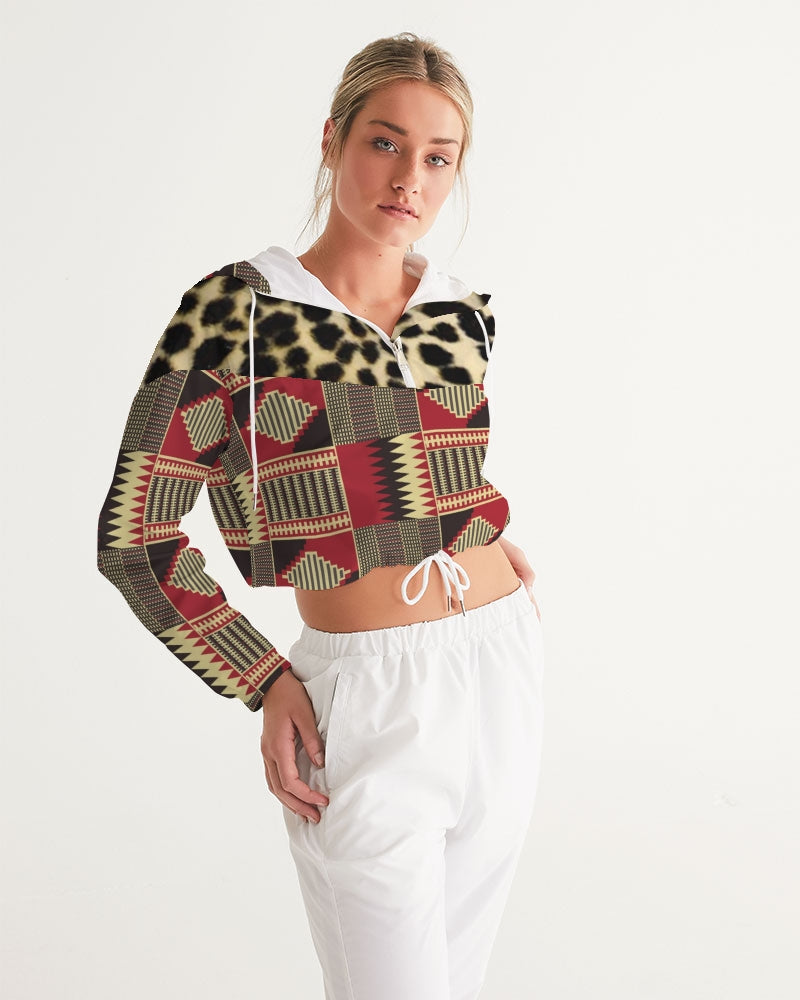 BRW Kente Women's Cropped Windbreaker