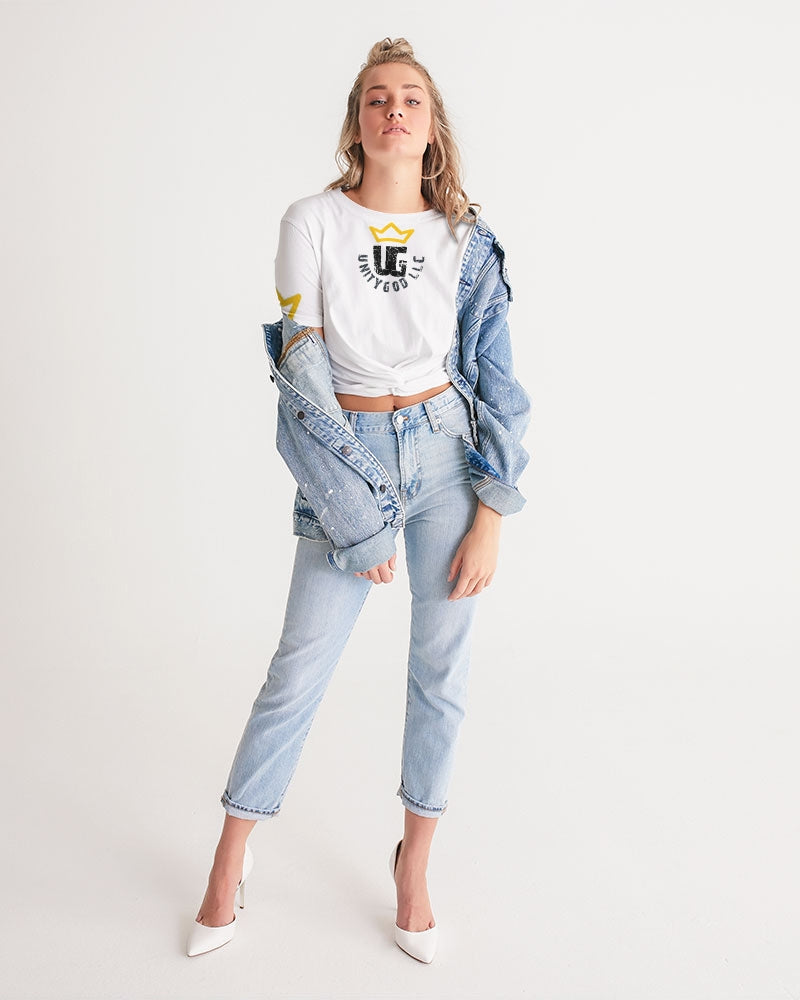 UNITYGOD Logo 4 Women's Twist-Front Cropped Tee
